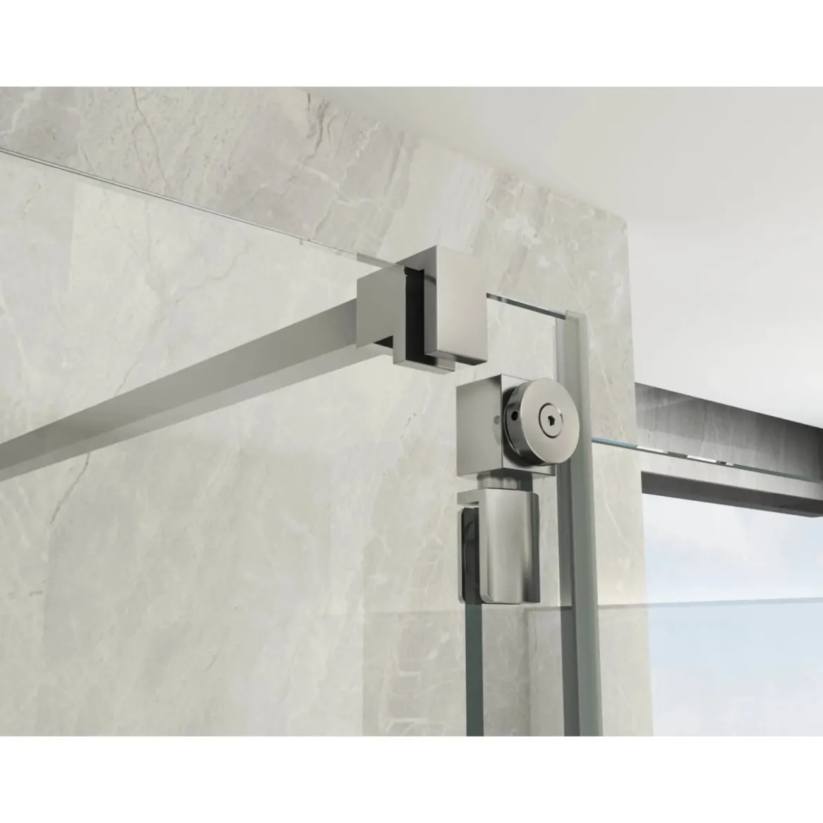 Box Doccia Sopravasca Anta Fissa Pieghevole Vetro 6mm 70x85+40 cm