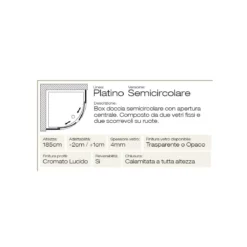 Box Doccia Tondo Semicircolare Vetro Cristallo 80x80 90x90 Angolare Scorrevole 4mm