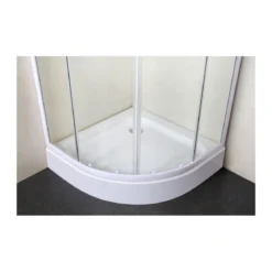 Box Doccia Tondo Semicircolare 80x80 90x90 cm 4 mm in Cristallo Vetro Scorrevole