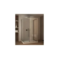 Box Doccia tre 3 Lati 6 mm 2 Scorrevoli Trasparente Anta fissa 70x 80 90 100 120