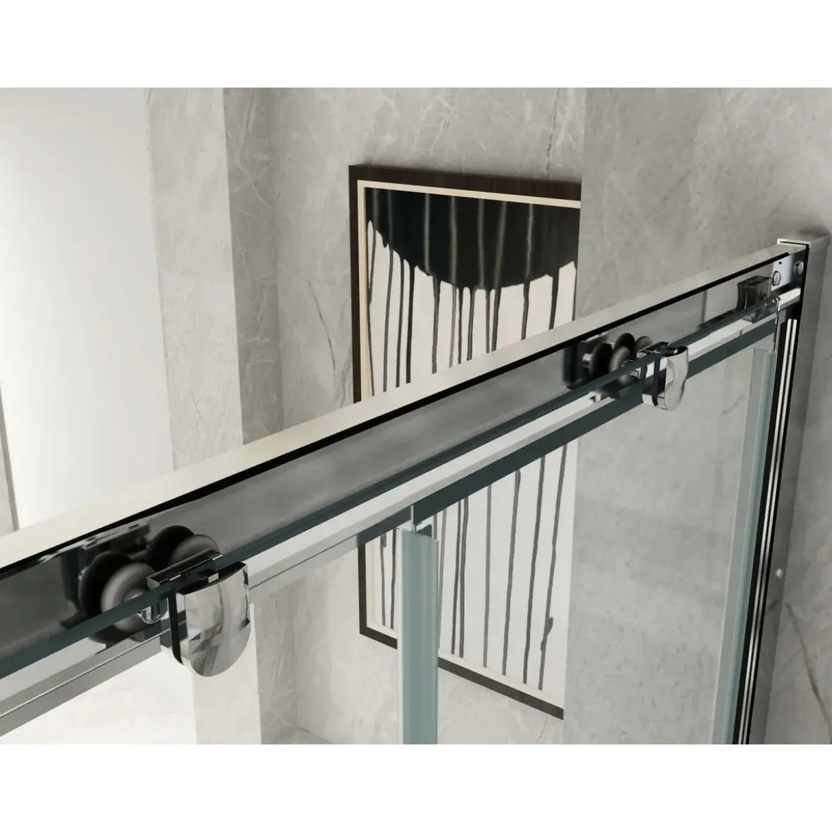 Box Doccia tre 3 Lati 6 mm 2 Scorrevoli Trasparente Anta fissa 70x 80 90 100 120