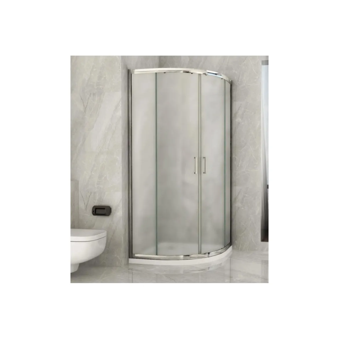 Box Doccia 70x90 Vetro Opaco 80x80 90x90 Semicircolare 6mm Scorrevole 190