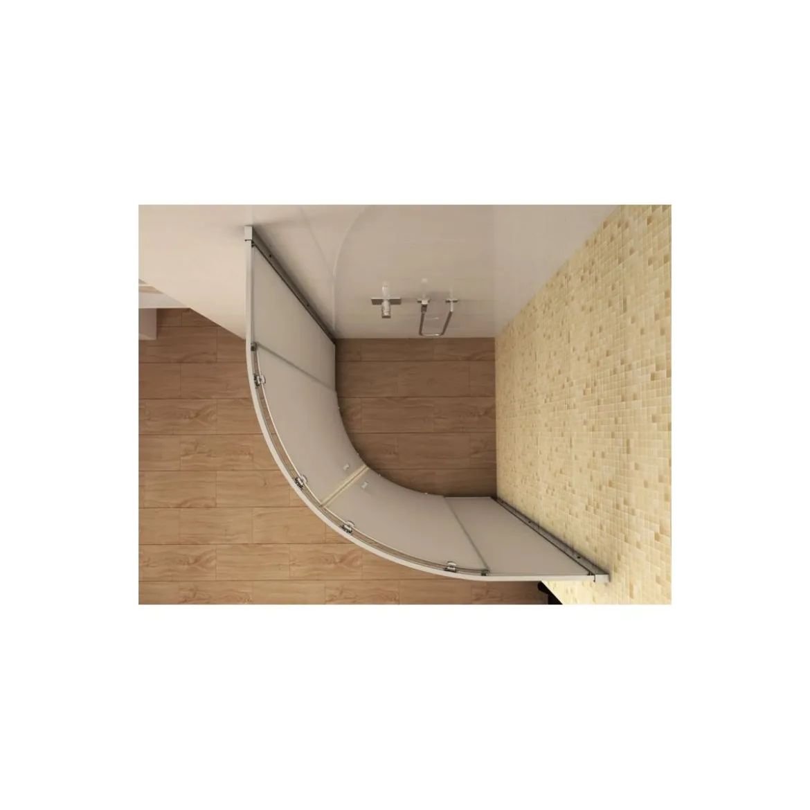 Box Doccia 70x90 Vetro Opaco 80x80 90x90 Semicircolare 6mm Scorrevole 190