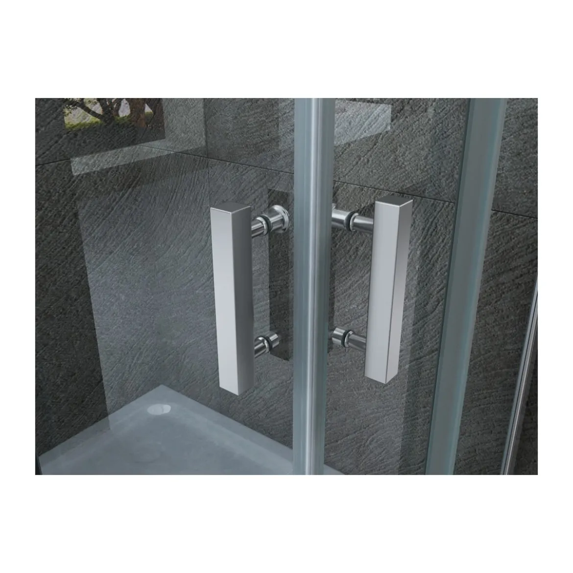 Box Doccia 80x80 90x90 8 mm 2 Ante Scorrevole Tondo Circolare in Vetro Cristallo