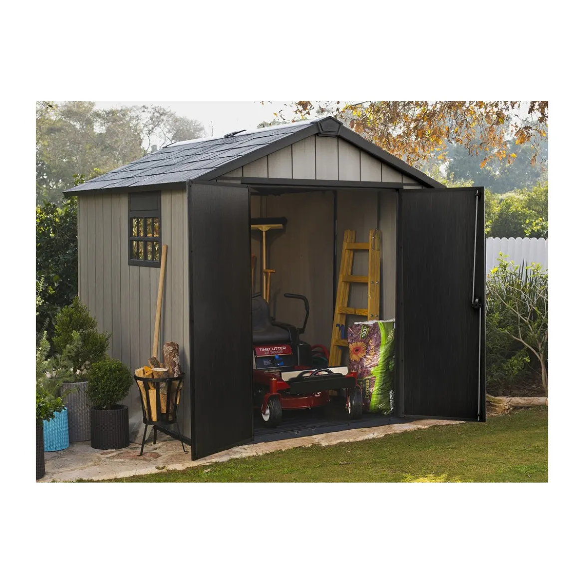 Box in Resina Oakland Casetta Keter 229x223 cm con Pavimento