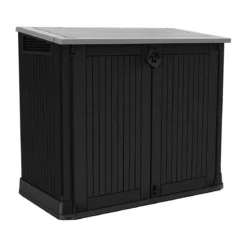 Box Porta Attrezzi da Giardino Keter Nero per Esterno Ripostiglio in Resina