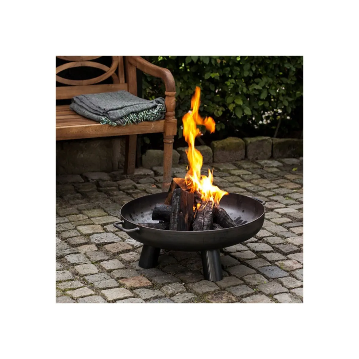 Braciere Portatile Barbecue da Esterno Giardino Tondo per Legna