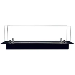 Bruciatore a Bioetanolo con Vetri da Incasso 65 cm 0,7L Acciaio Inox