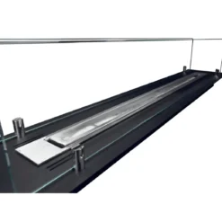 Bruciatore a Bioetanolo con Vetri da Incasso 100 cm 1L in Acciaio Inox