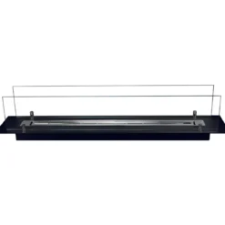 Bruciatore a Bioetanolo con Vetri da Incasso 100 cm 1L in Acciaio Inox