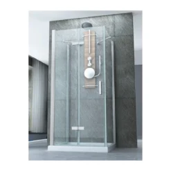 Cabina Box Doccia 3 Lati Anta a Libro 60 70 80 90 100 a Battente Porta Cristallo