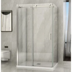 Cabina Box Doccia 3 Lati Porta Scorrevole in Cristallo 8 mm
