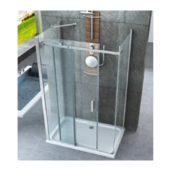 Cabina Box Doccia 3 Lati Porta Scorrevole in Cristallo 8 mm