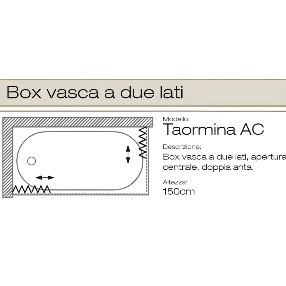 Cabina Box Doccia per Vasca 2 Ante a Soffietto Sopravasca PVC Angolare Colorato