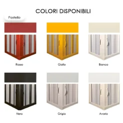Cabina Box Doccia per Vasca 2 Ante a Soffietto Sopravasca PVC Angolare Colorato