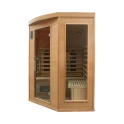 Cabina Sauna ad Raggi Infrarossi 3 4 Posti Angolare Legno da Casa Cromoterapia