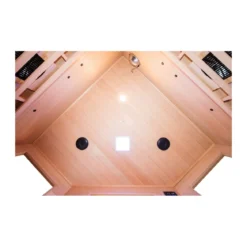 Cabina Sauna ad Raggi Infrarossi 3 4 Posti Angolare Legno da Casa Cromoterapia