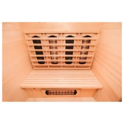 Cabina Sauna a Raggi Infrarossi 3 Posti in Legno Casa Ionizzatore Cromoterapia