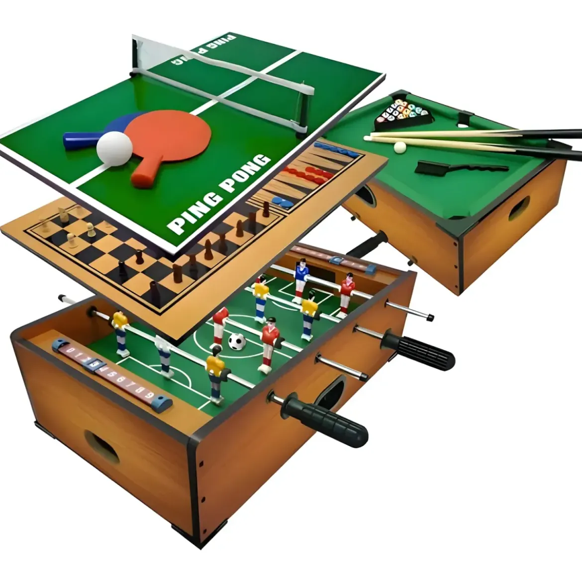 Calcetto Biliardino Biliardo da Tavolo Ping Pong Scacchi Dama Calcio Balilla