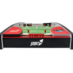 Calcetto Flipper da Tavolo in Legno Campo Curvo 51x34x9 cm Segnapunti