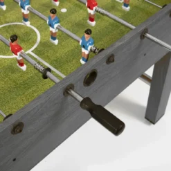 Calciobalilla Tavolo Biliardino Rovere Grigio 2 Palline Aste Uscenti