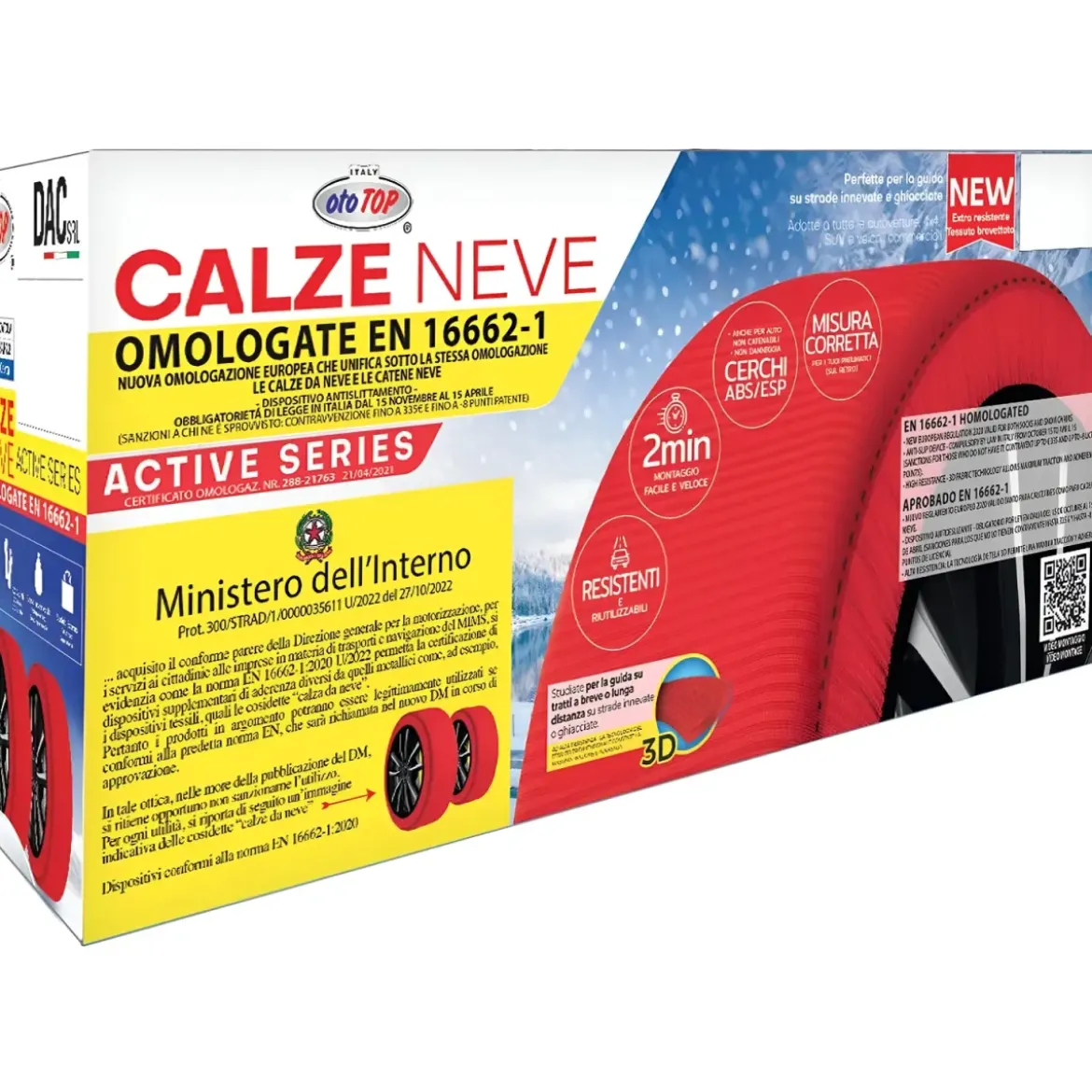 Calze da Neve per Auto Omologate Taglia XXL Tessuto ad Alta Aderenza