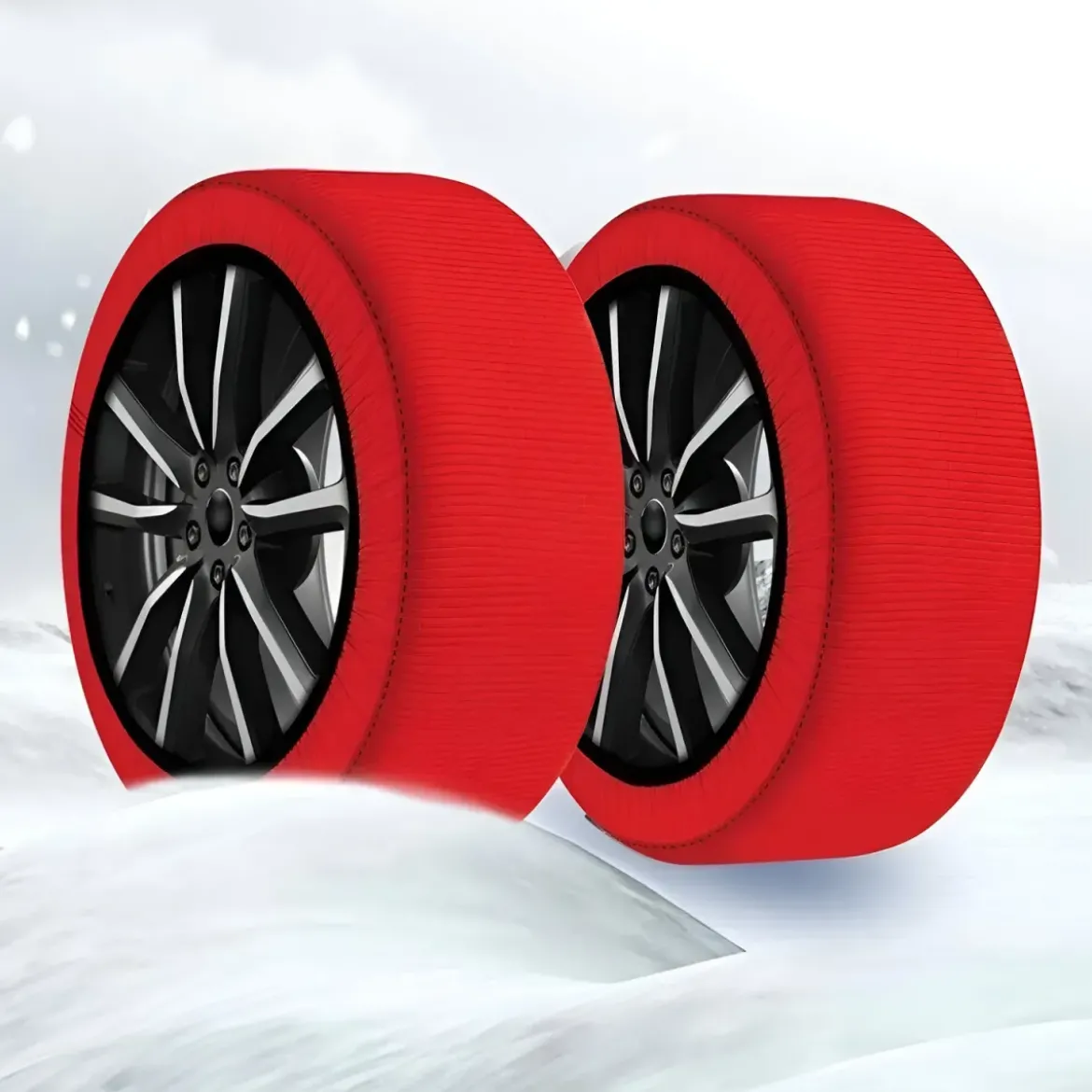 Calze da Neve per Auto Omologate Taglia XXL Tessuto ad Alta Aderenza