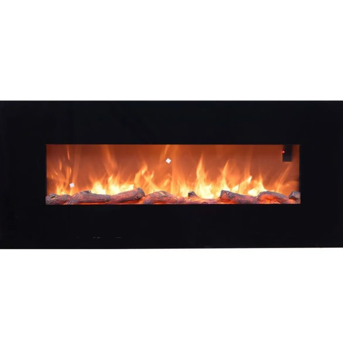 Caminetto Elettrico 130 cm da Parete con Fiamma Finta a Led 1500W
