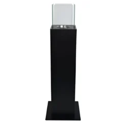 Camino a Bioetanolo a Colonna 110cm Nero 3kW da Giardino Moderno
