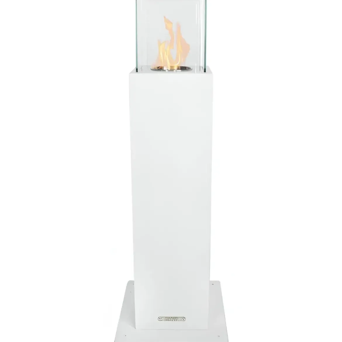 Camino a Bioetanolo a Colonna 70cm Bianco 3kW da Giardino Moderno