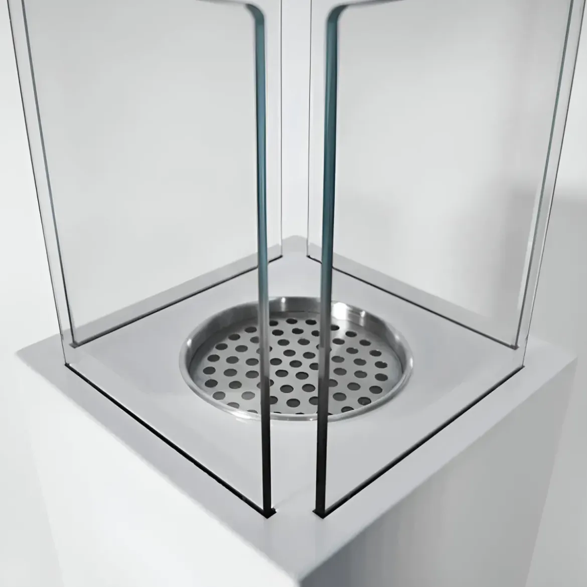 Camino a Bioetanolo a Colonna 70cm Bianco 3kW da Giardino Moderno