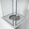 Camino a Bioetanolo a Colonna 110cm Bianco 3kW da Giardino Moderno