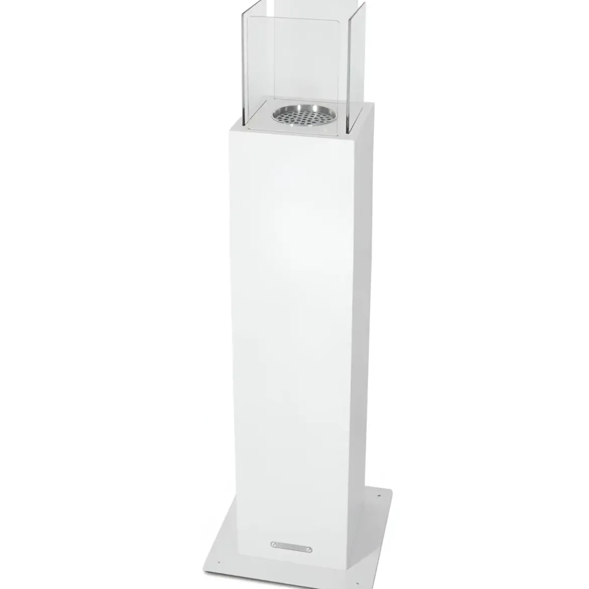 Camino a Bioetanolo a Colonna 110cm Bianco 3kW da Giardino Moderno