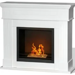 Camino a Bioetanolo Bianco da Terra 3,4 kW Lana di Roccia 1,8L Interno