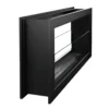 Camino a Bioetanolo Bifacciale 1,5L Nero da Parete 90x40 cm Acciaio