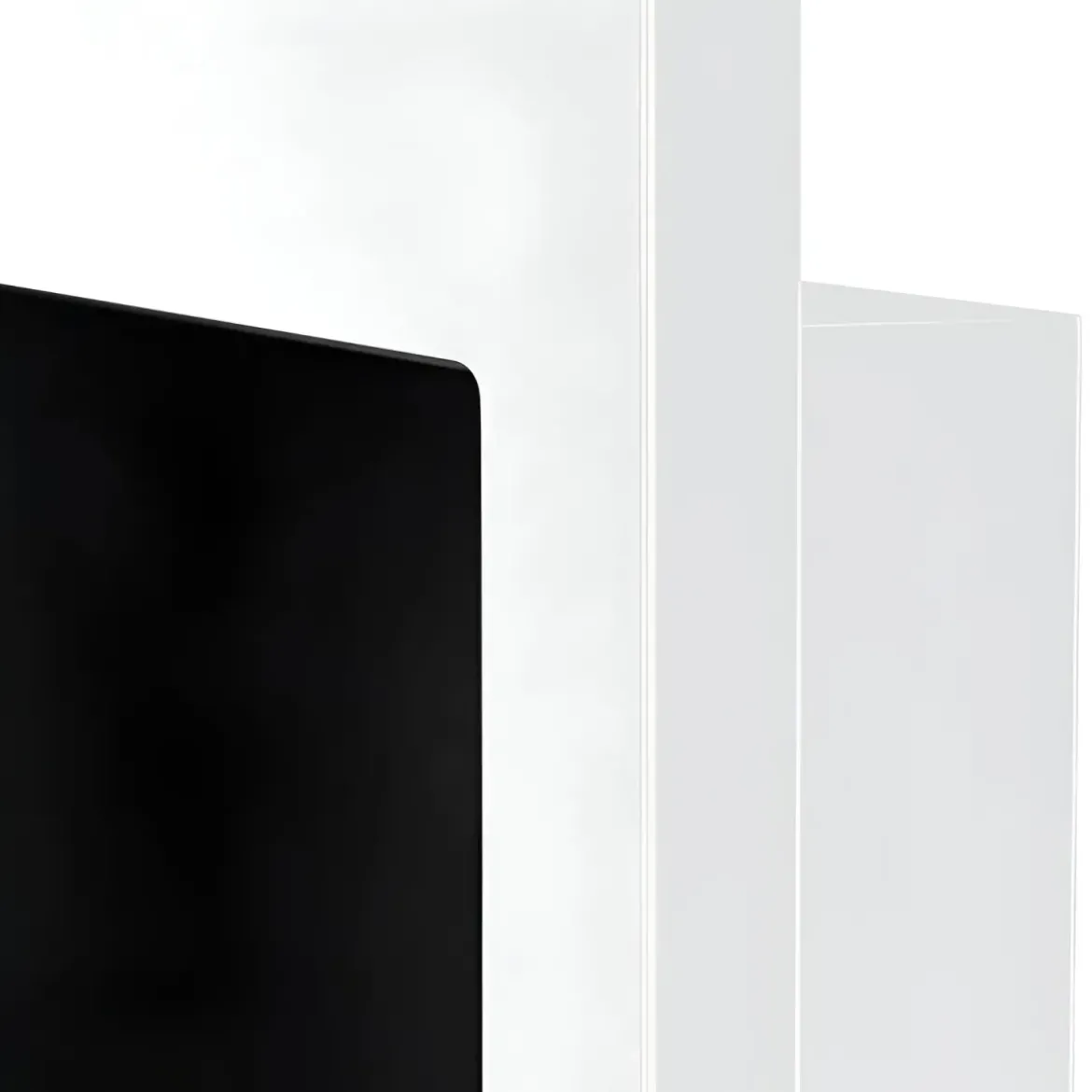 Camino a Bioetanolo da Incasso 2,5kW Bianco Acciaio Inox 90x12x40 cm