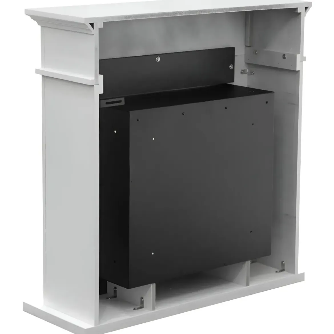 Camino a Bioetanolo 3,4 kW da Pavimento 1,2L Bianco in Legno MDF