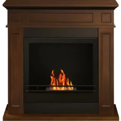 Camino a Bioetanolo 3,4 kW da Pavimento 1,2L Marrone in Legno MDF