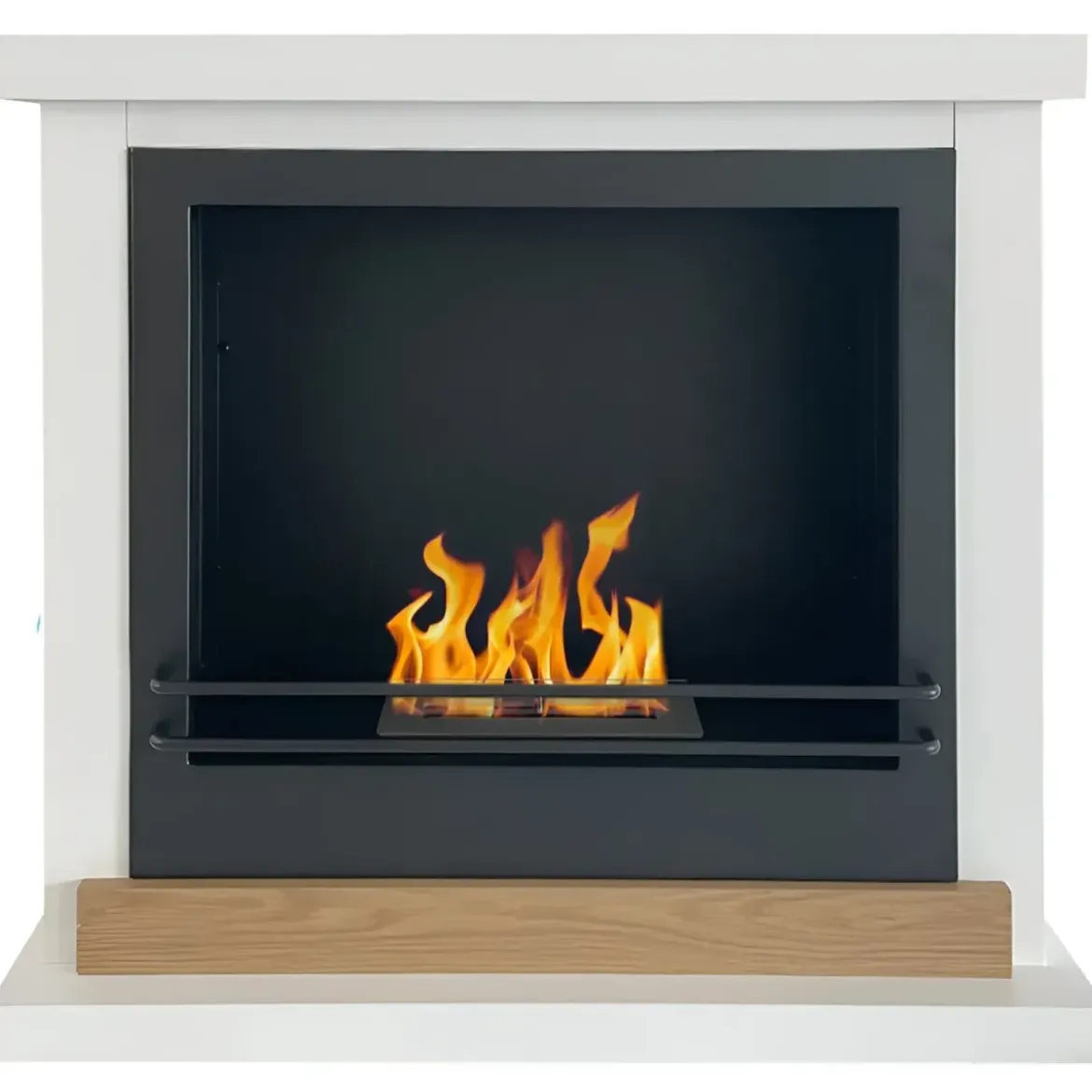 Camino a Bioetanolo 3,4 kW da Soggiorno 1,2L in Legno MDF Bianco