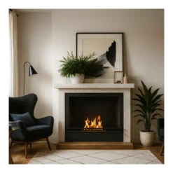 Camino a Bioetanolo 3,4 kW da Soggiorno 1,2L in Legno MDF Bianco