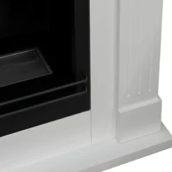 Camino a Bioetanolo 1,8L Angolare da Pavimento Bianco 3,4 kW Legno MDF
