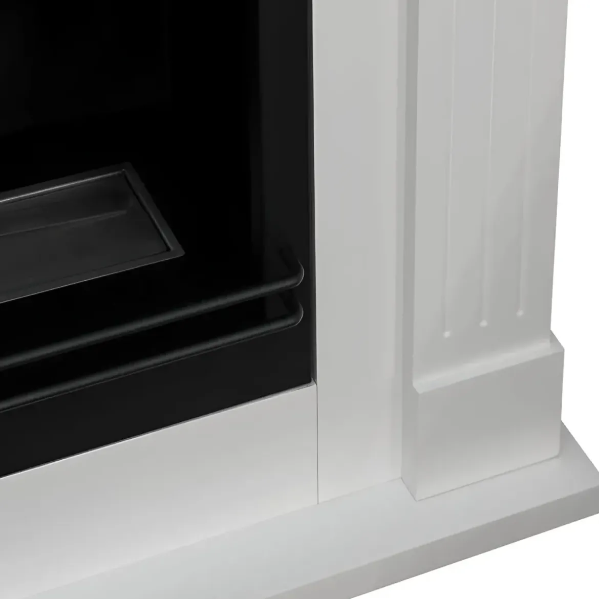 Camino a Bioetanolo 1,8L Angolare da Pavimento Bianco 3,4 kW Legno MDF