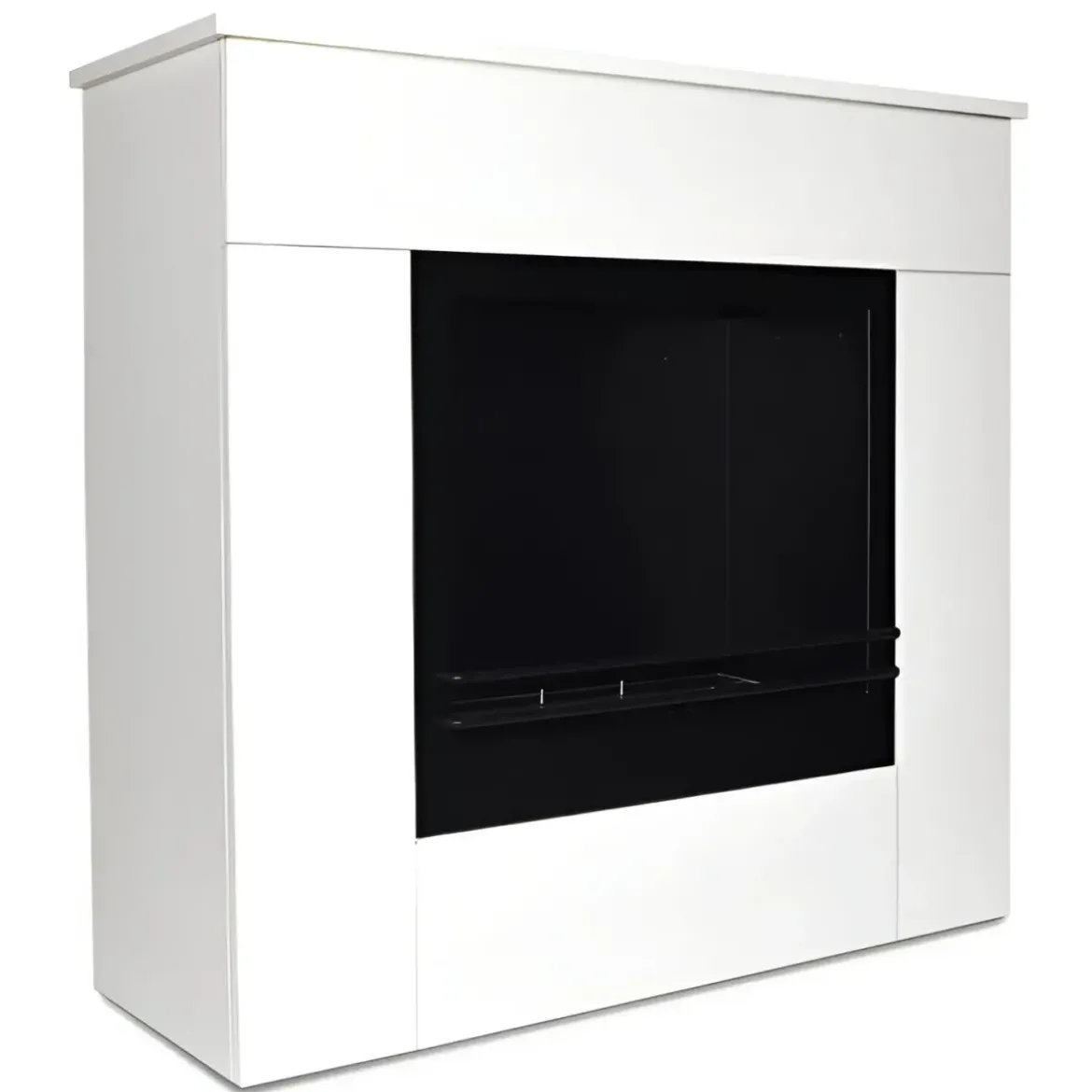 Camino a Bioetanolo 1,8L da Soggiorno 3,4 kW in Legno Bianco Venato