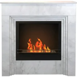 Camino a Bioetanolo 1,8L da Terra 3,4 kW in Legno Effetto Marmo Bianco
