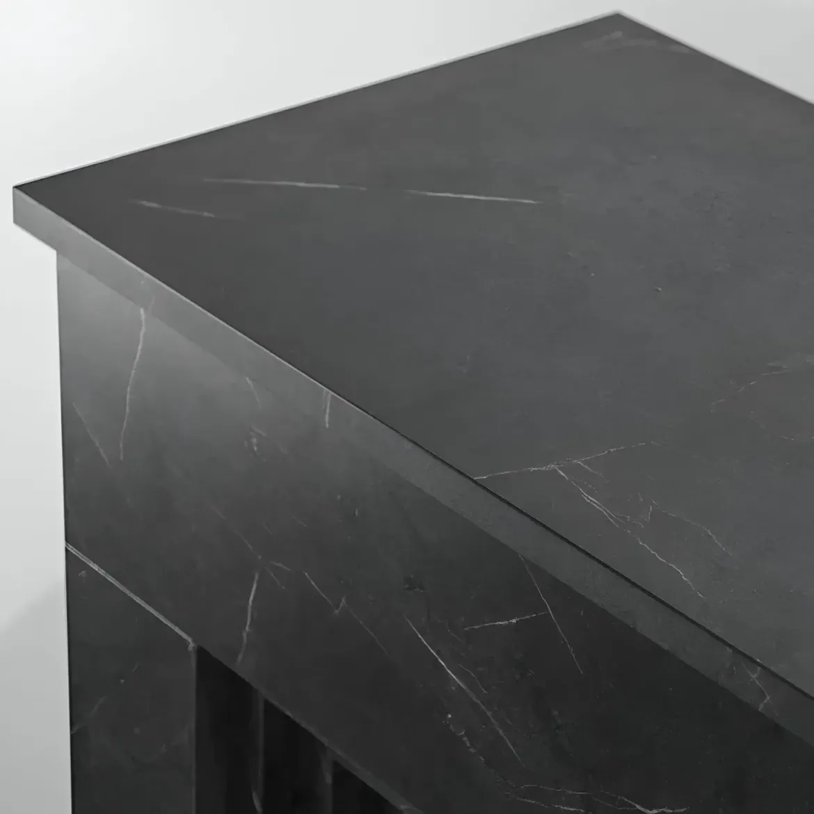 Camino a Bioetanolo 1,8L da Terra 3,4 kW in Legno Effetto Marmo Nero