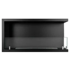 Camino a Bioetanolo 1,5L Nero Angolare a Destra da Incasso 90x45 cm