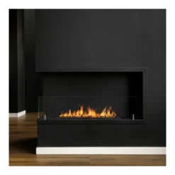 Camino a Bioetanolo 1,5L Nero Angolare a Sinistra da Incasso 90x45 cm
