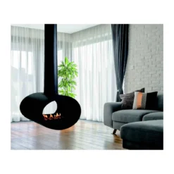 Camino a Bioetanolo Nero Sospeso da Soffitto 2 kw Bifacciale