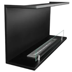 Camino a Bioetanolo Trifacciale da Incasso 90x45 cm 1,5L Nero 3kW