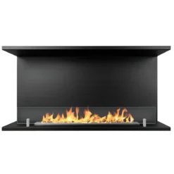 Camino a Bioetanolo Trifacciale da Incasso 90x45 cm 1,5L Nero 3kW